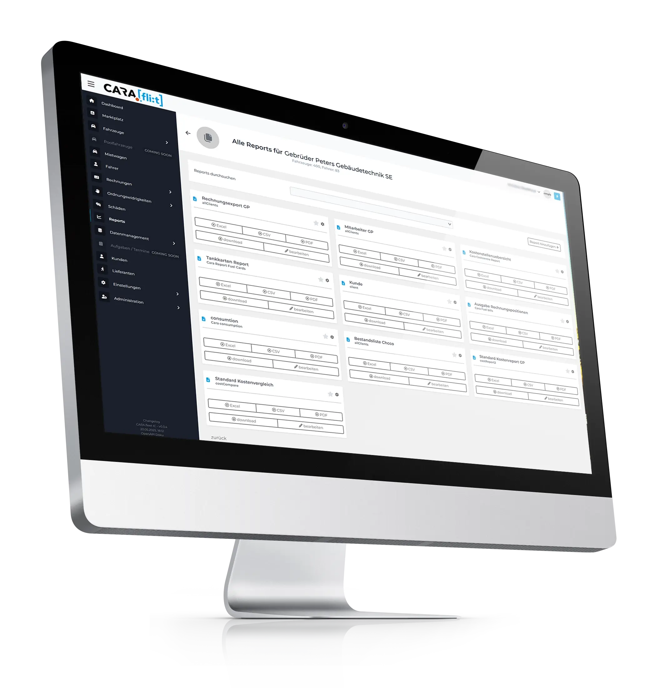 Dashboard - Zentrale Datenspeicherung